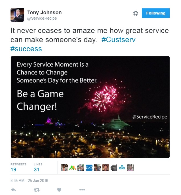 twitter, tweet, tony Johnson, customer service, 